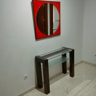 RECIBIDOR DE MADERA CON ESPEJO