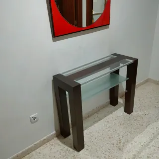 RECIBIDOR DE MADERA CON ESPEJO