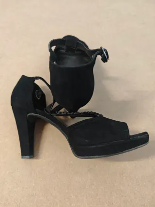 Scarpe Catwalk nere con strass