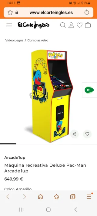 Máquina Arcade Pac Man Legacy Edition