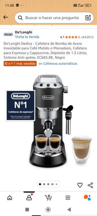 Cafetera DeLonghi Automática