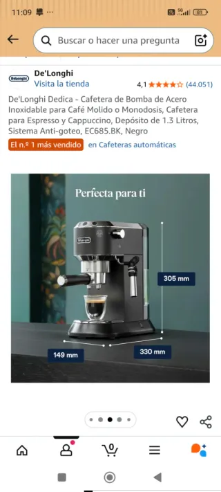 Cafetera DeLonghi Automática
