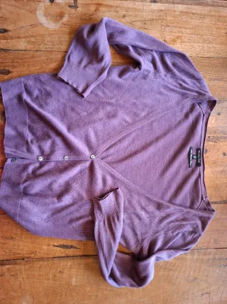 Chaqueta cárdigan Massimo Dutti Morado