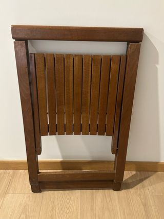 3 Sedie Pieghevoli in Legno Marroni
