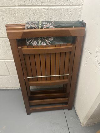 3 Sedie Pieghevoli in Legno Marroni