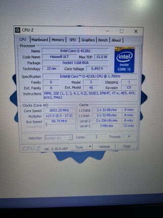 Portátil Toshiba Intel i5 250GB SSD 8GB RAM