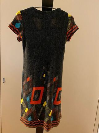 Abito Palme grigio multicolore