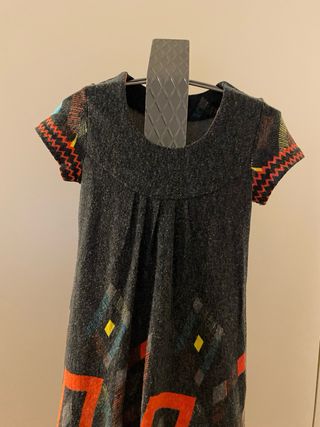 Abito Palme grigio multicolore