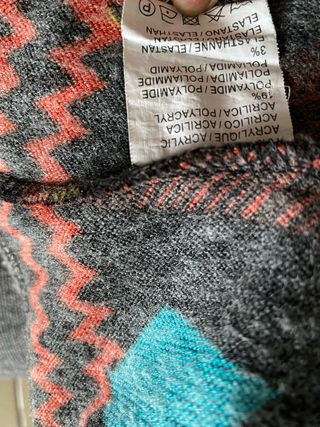 Abito Palme grigio multicolore