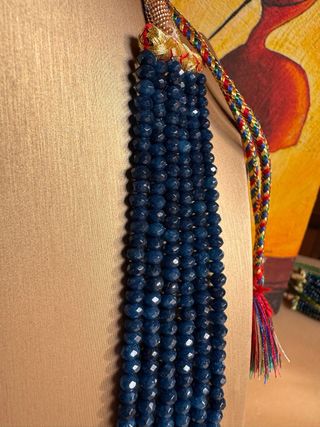 Collana Indiana 5 fili Zaffiro Blu