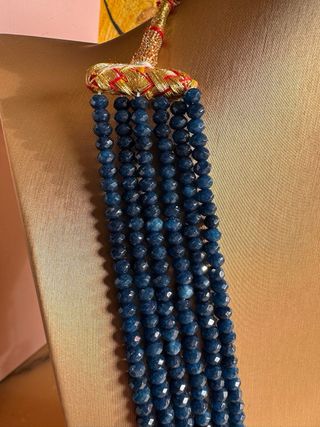 Collana Indiana 5 fili Zaffiro Blu