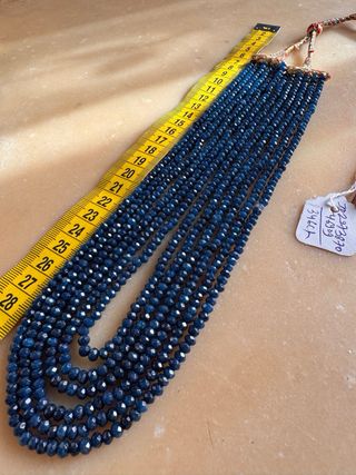 Collana Indiana 5 fili Zaffiro Blu