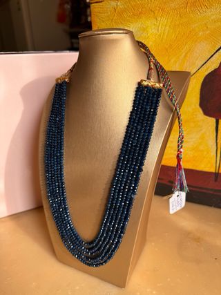 Collana Indiana 5 fili Zaffiro Blu