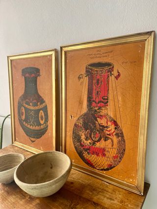 Coppia di quadri ad olio antichi