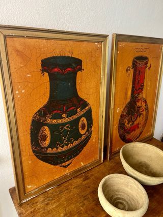 Coppia di quadri ad olio antichi