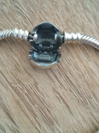 Pulsera Pandora Corazón 16cm Plata