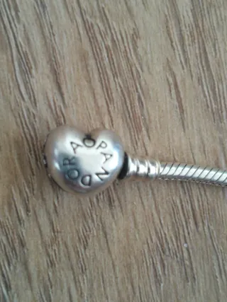 Pulsera Pandora Corazón 16cm Plata