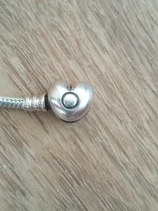 Pulsera Pandora Corazón 16cm Plata