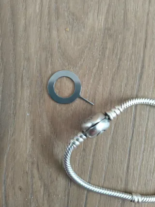 Pulsera Pandora Corazón 16cm Plata