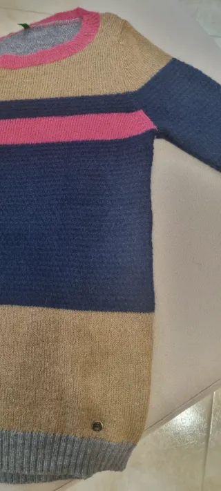 Maglione Benetton color block