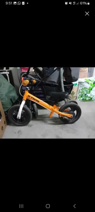 Bicicleta de aprendizaje Btwin naranja