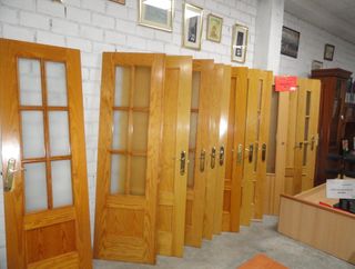 Puertas de madera con cristal