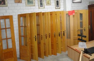 Puertas de madera con cristal