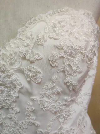 Vestido de Novia Blanco Encaje y tul
