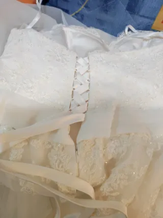 Vestido de Novia Blanco Encaje y tul