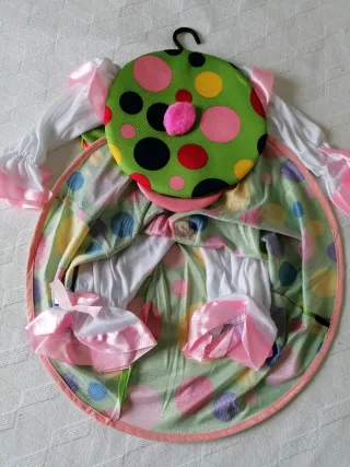 Disfraz Payaso Niña Talla 7-9 Años