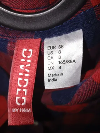 Camisa cuadros roja y negra mujer