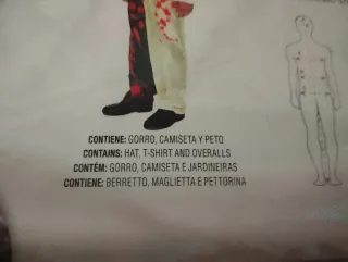 Disfraz Payaso Asesino Halloween Talla M