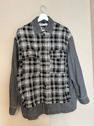 Chaqueta Zara cuadros blanco y negro
