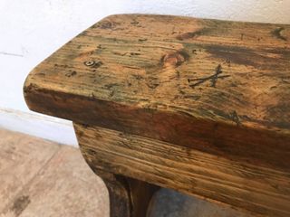 Panca 'Groenlandia' legno massello antico