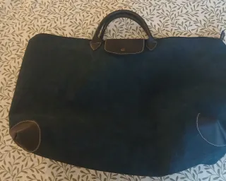 Bolsa de viaje  azul y marrón
