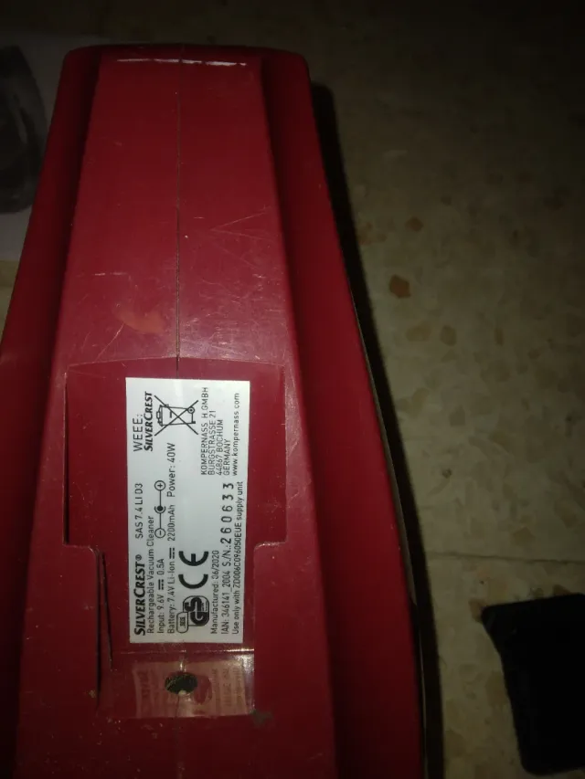 Aspirador Silvercrest" sin cable" SAS7.4 LI D3 sol