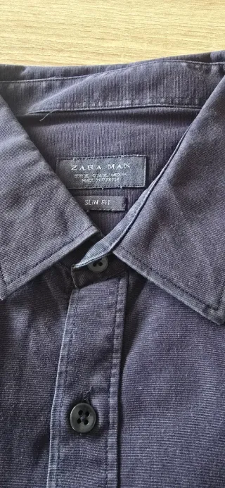 Camisa Zara Man Talla L Azul