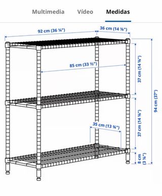 Estantería OMAR IKEA Metálica
