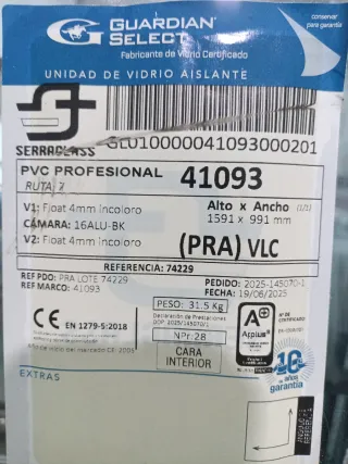 Ventana balconera PVC practicable