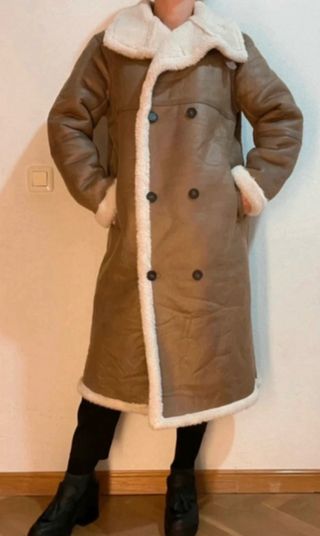 Abrigo doble faz efecto piel