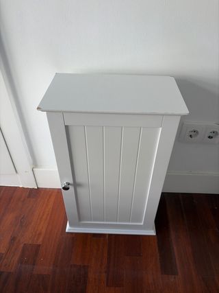 Armario baño madera blanco
