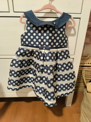 Vestido ceremonia lunares y rayas