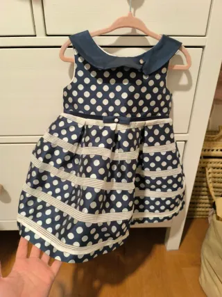 Vestido ceremonia lunares y rayas