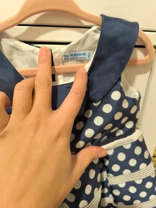 Vestido ceremonia lunares y rayas