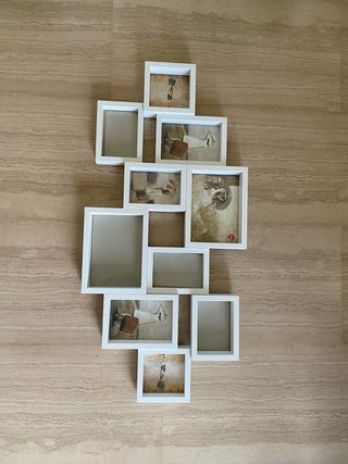 Marco de fotos blanco para 10 fotos