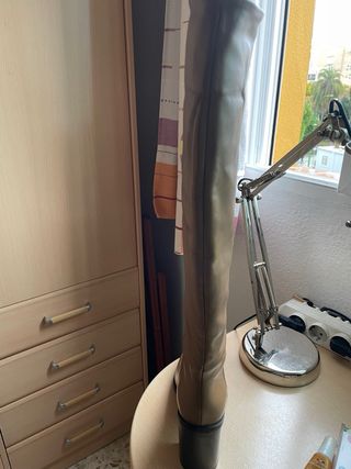 Botas Zara Marrones Tacón de piel