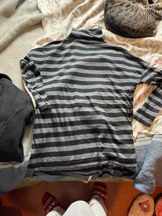 Jersey de cuello alto a rayas