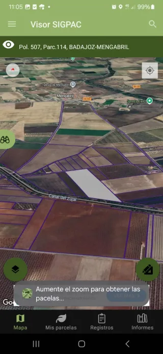 Dos parcelas contiguas. 5,5 Hectáreas en Mengabril