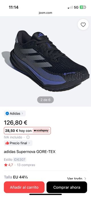 Tenis Adidas Goretex Supernova