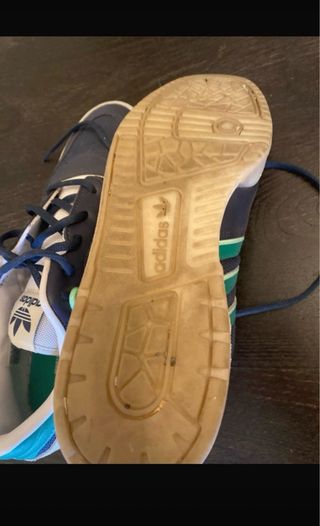 Adidas Zapatillas Piel Azul y Verde